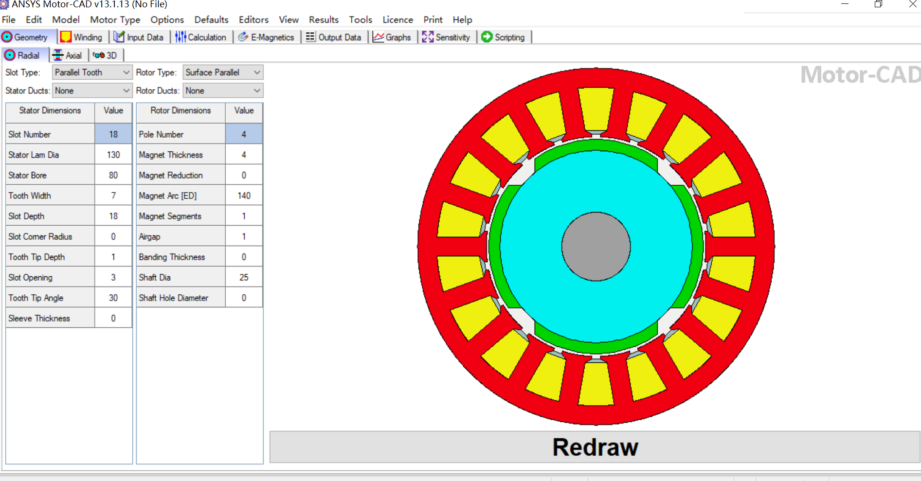 ANSYS Motor CAD 13.1.13